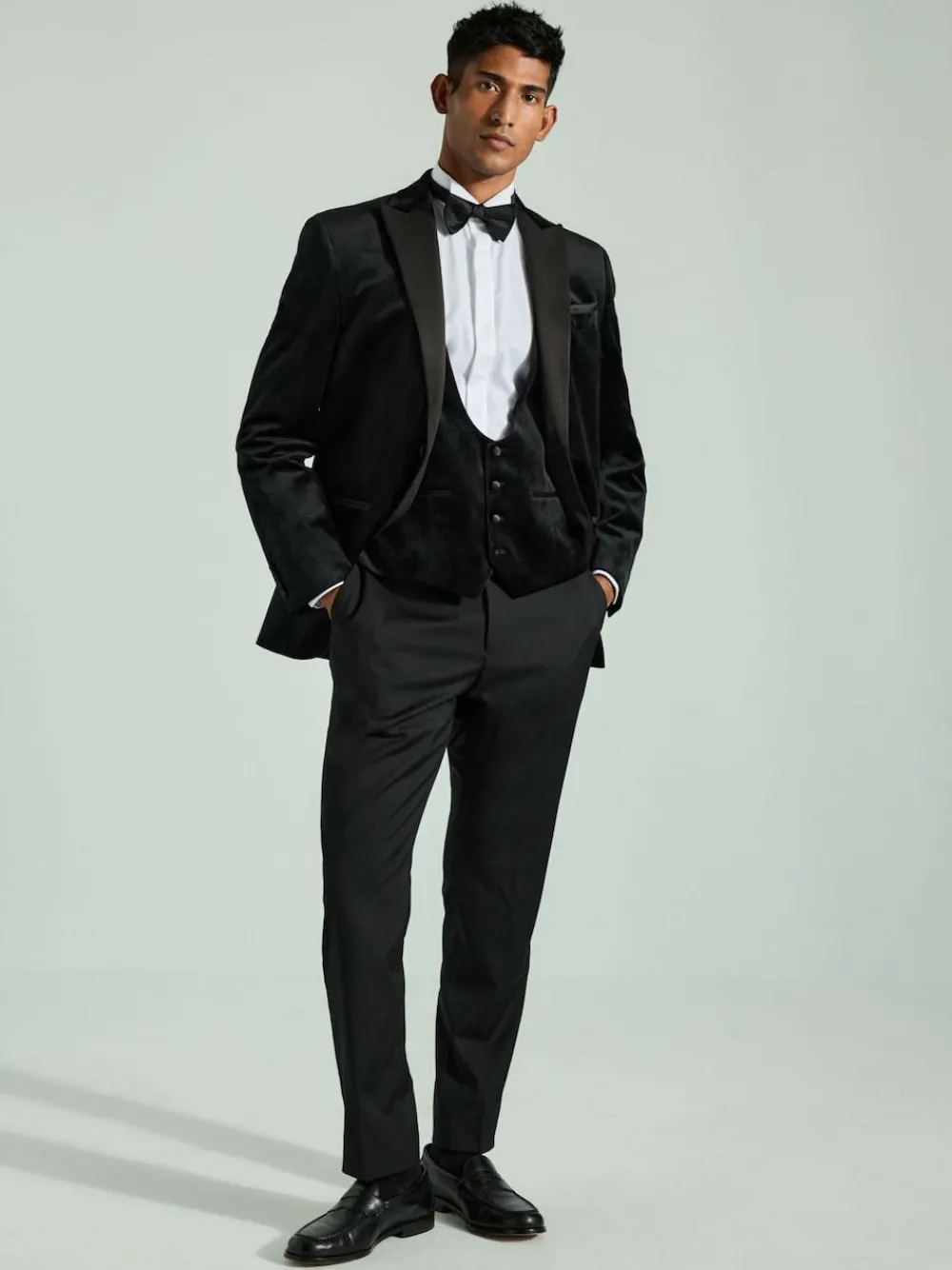 Clearance Next Velvet Waistcoat Black