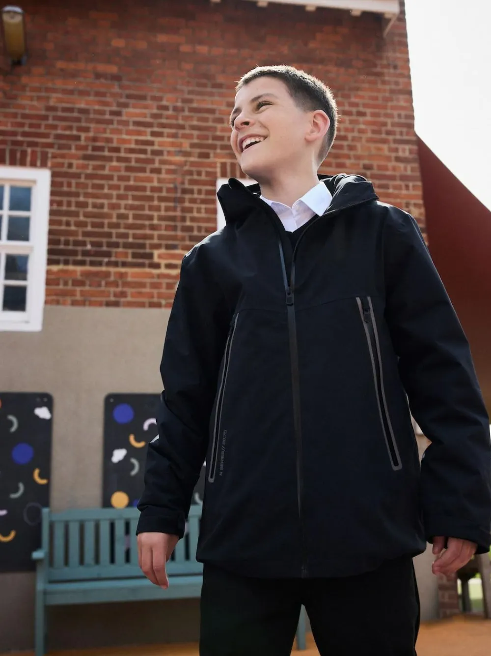 Next Black Waterproof Fleece Lined Hooded Jacket (3-16yrs)^BOY Coats & Jackets|Snowsuits & Coats