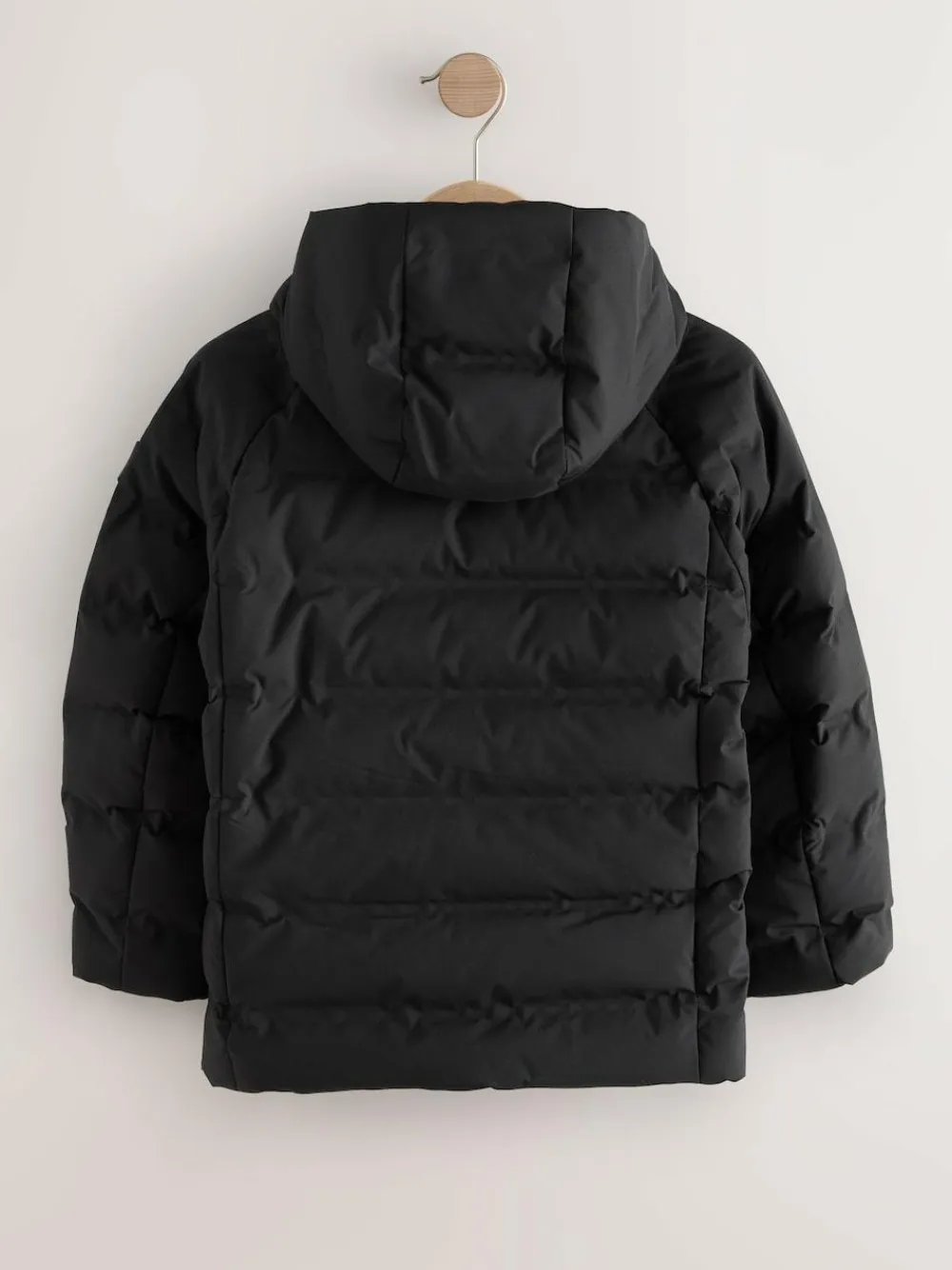 New Next Waterproof Midweight Hooded Jacket (3-17yrs) Black