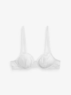 Next Black/ White/Pastel Rose Nude Non Pad Balcony Cotton Blend Ultimate Comfort Bras 3 Pack^Women Bras