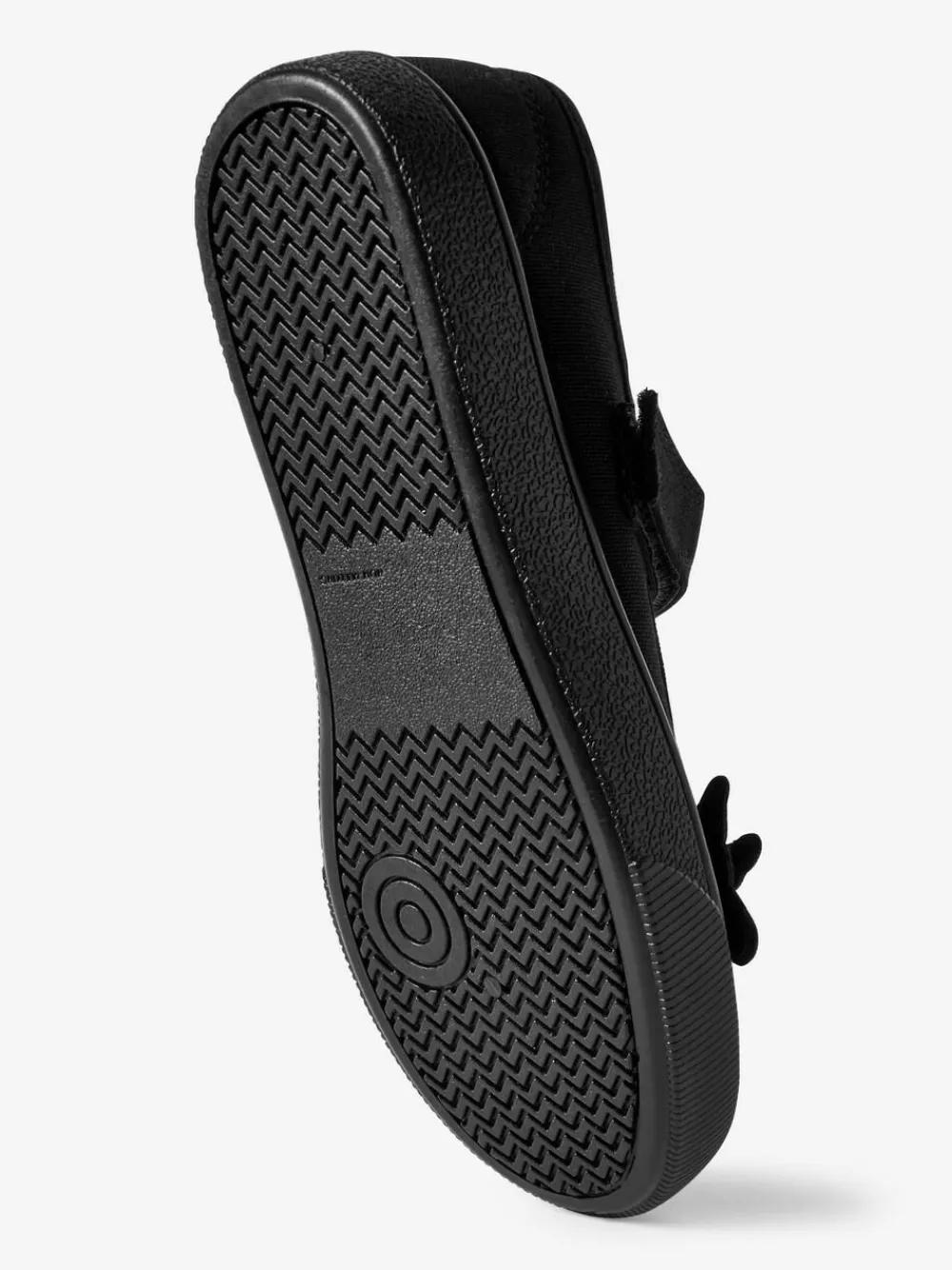 Next Black Wide Fit (G) Butterfly Embroidered School Plimsoll Shoes^ Shoes