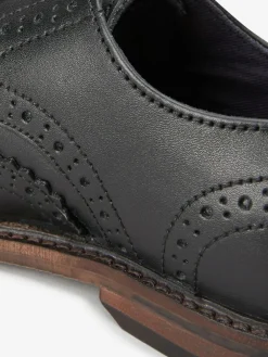 Next Wide Fit (G) Leather Laceup Brogue Shoes^BOY School Shoes|Boys Shoes