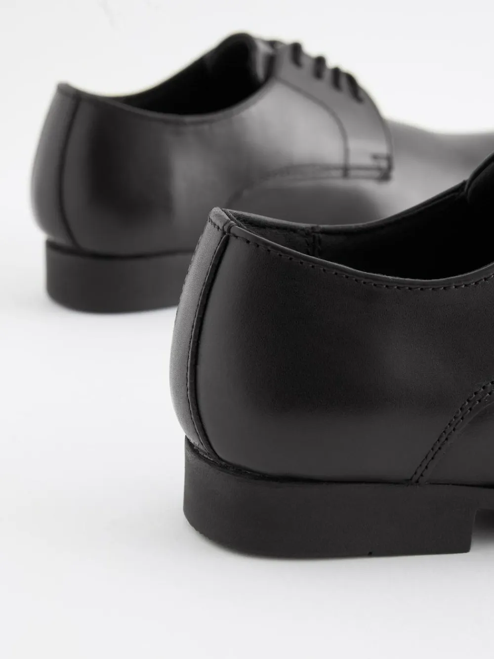 Online Next Black Wide Fit (G) School Leather Lace Up Shoes