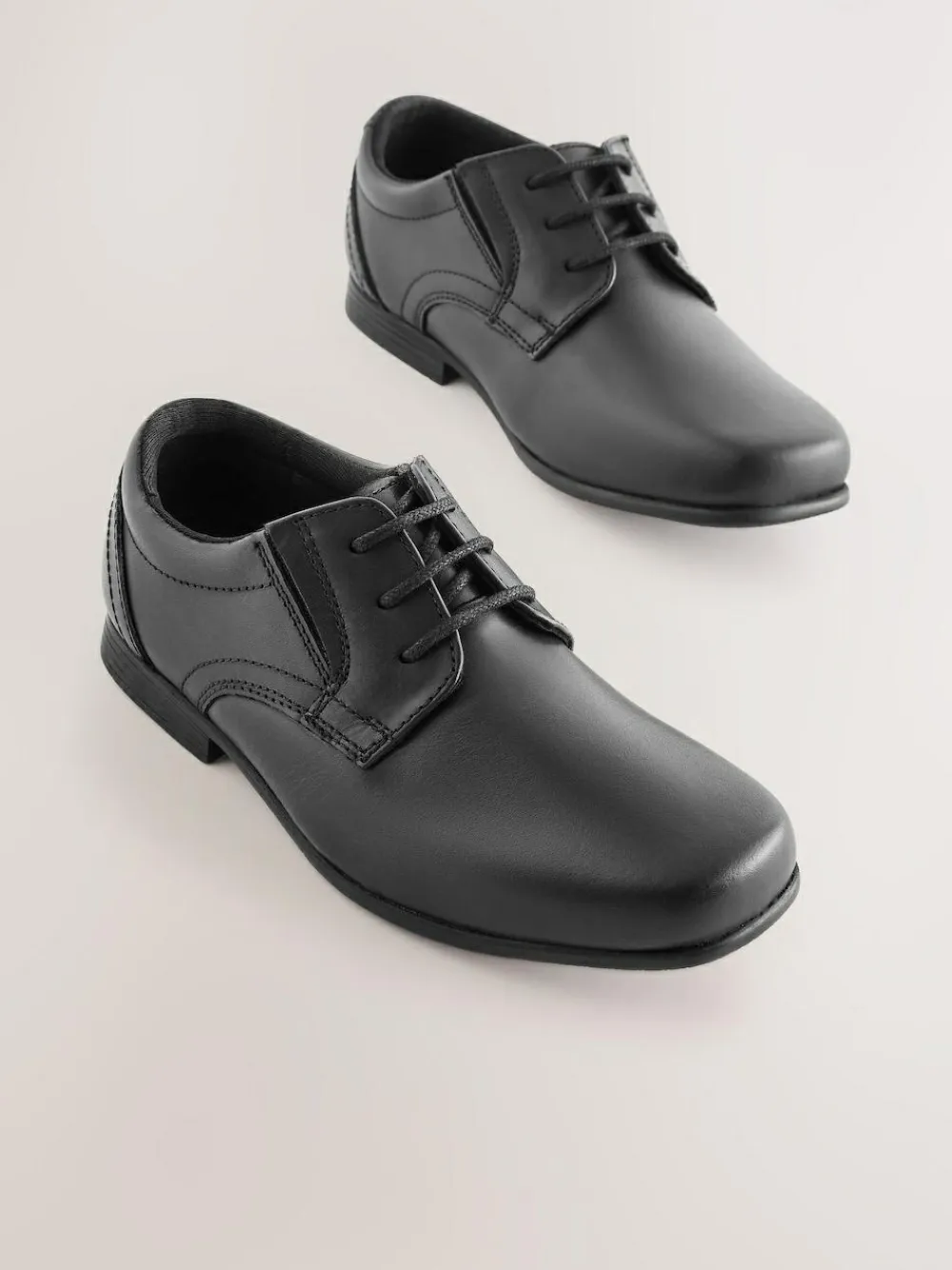 Next Black Wide Fit (G) School Leather Lace-Up Shoes^BOY School Shoes|Boys Shoes