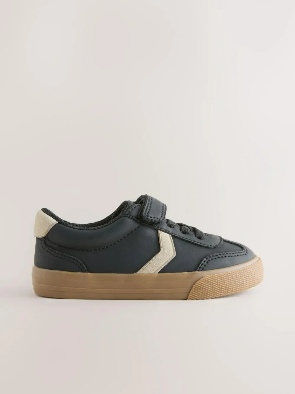 Outlet Next Wide Fit (G) Touch Fastening Elastic Lace Trainers Black