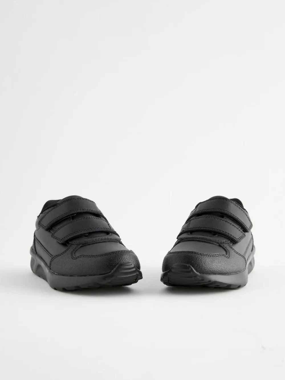Hot Next Black Wide Fit (G) Touch Fastening Leather School Shoes