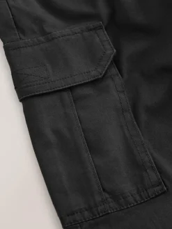 Outlet Next Wide Fit Woven Cargo Trousers (3-16yrs) Black