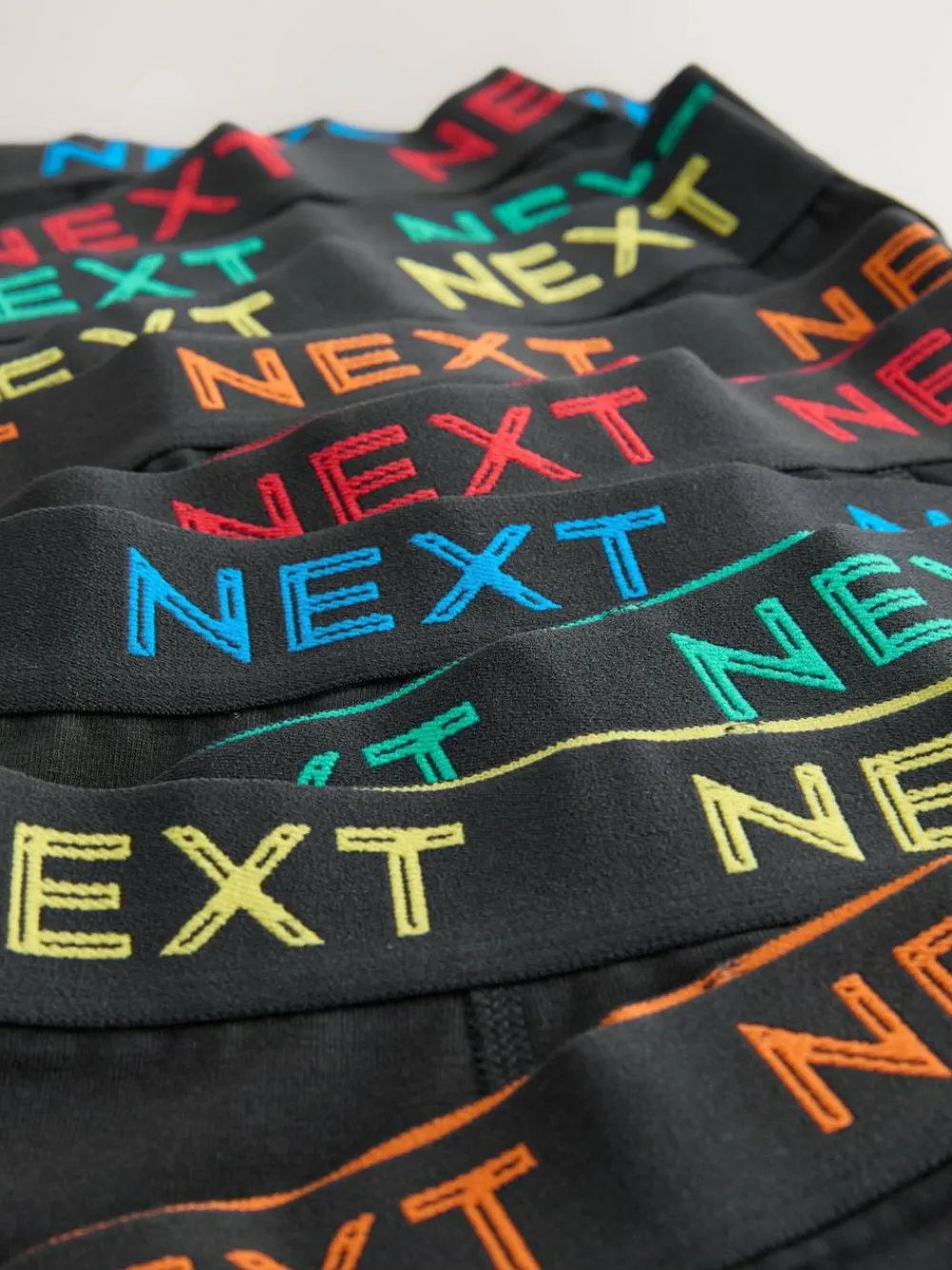 Online Next Black with colour waistband Trunks 5 Pack (1.5-16yrs)