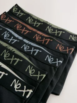 Next Black with Grafitti Waistband Trunks 5 Pack (1.5-16yrs)^BOY Underwear