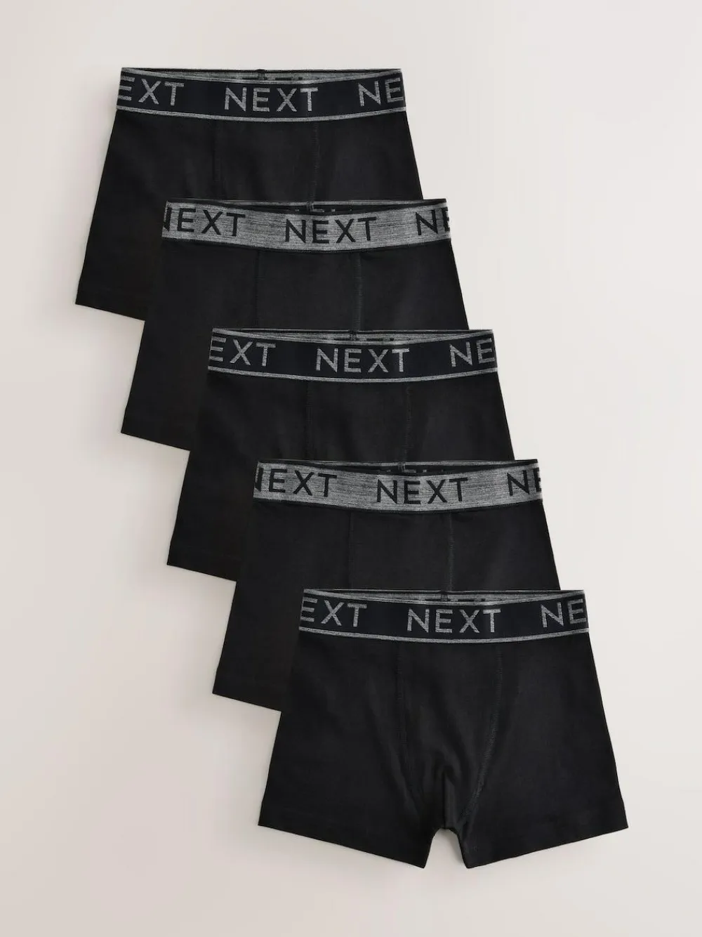 Outlet Next Black with Grey Waistband Trunks 5 Pack (1.5-16yrs)