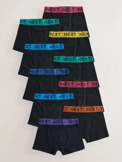 Next Black with Varsity Waistband Trunks 10 Pack (1.5-16yrs)^BOY Multipacks|Underwear