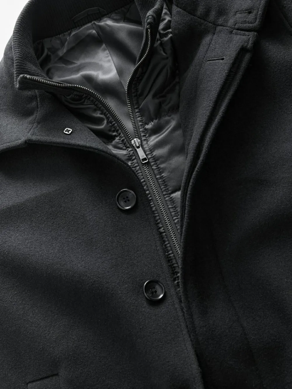 Next Wool Blend Mock Gilet Herringbone Padded Coat^ Coats & Jackets|Coats & Jackets
