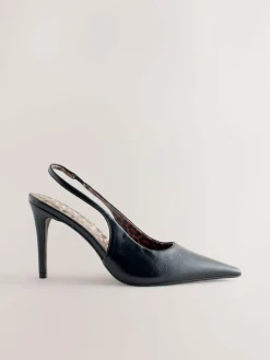 Hot Next Forever Comfort® Point Toe Slingback Heels Black/Animal