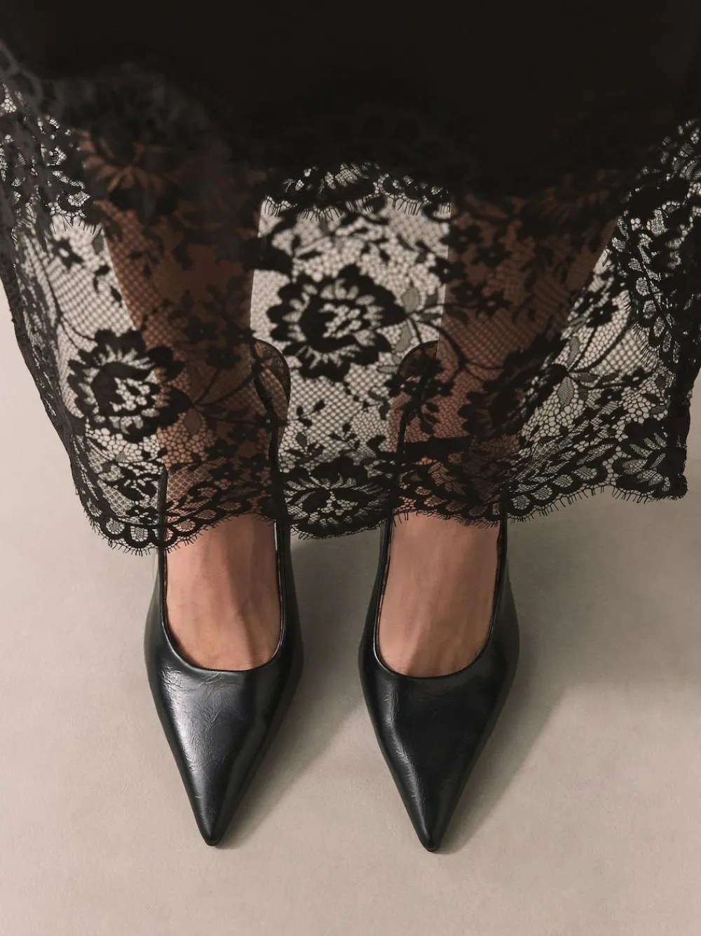 Hot Next Forever Comfort® Point Toe Slingback Heels Black/Animal