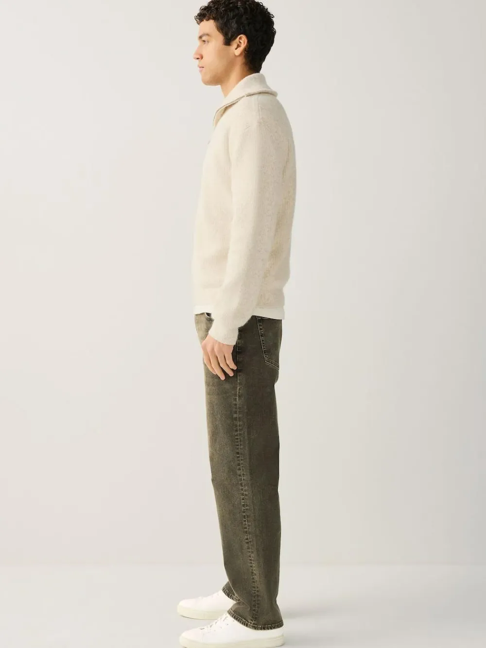 Next Black/Brown Single Straight Fit Classic Stretch Jeans^ Jeans|Jeans