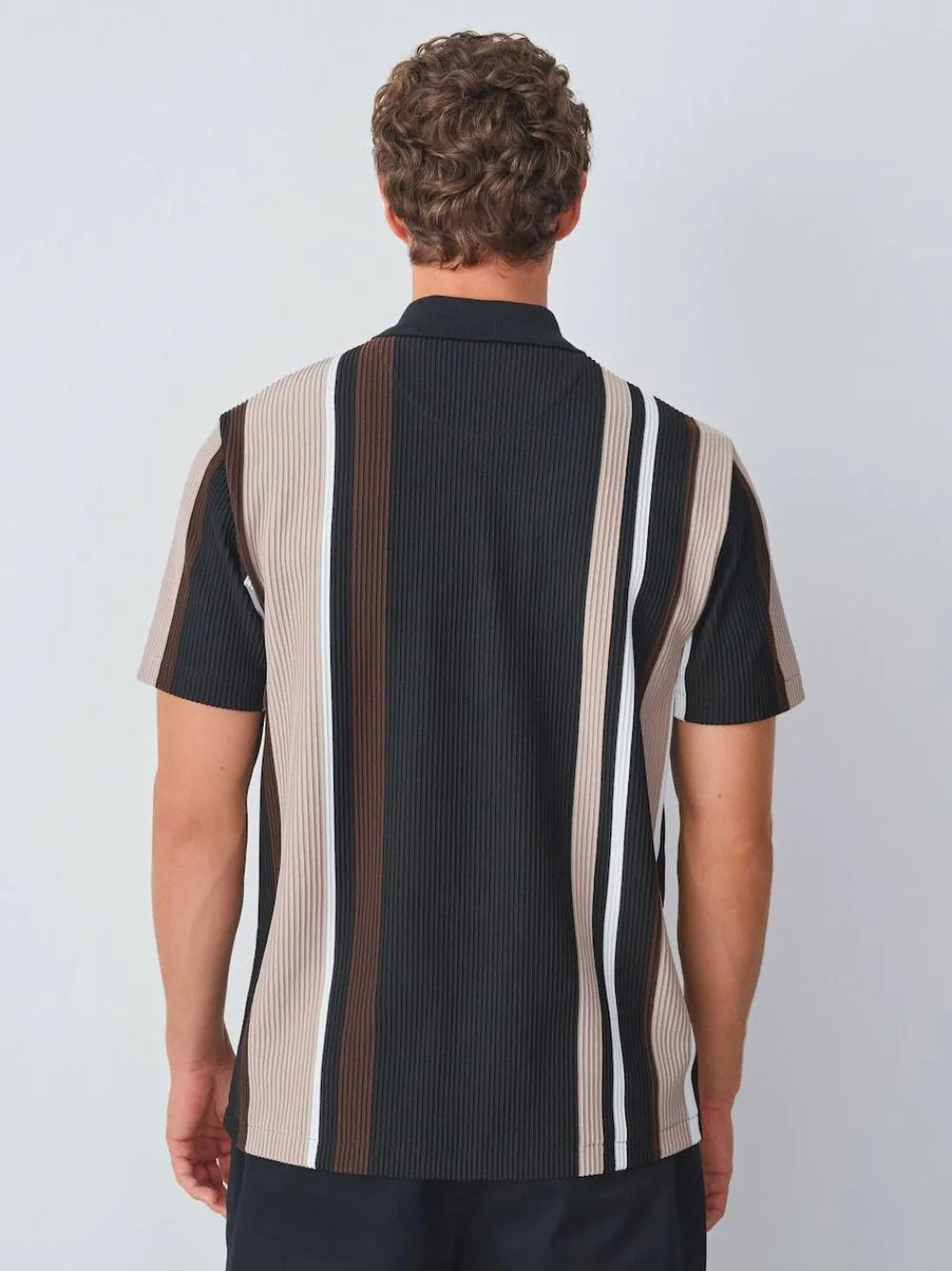 Next Vertical Stripe Quarter Zip Polo Shirt^ Tops & T-Shirts