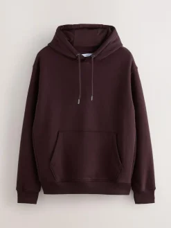 Best Next Cotton Rich Jersey Overhead Hoodies 2 Pack Black/Burgandy Red