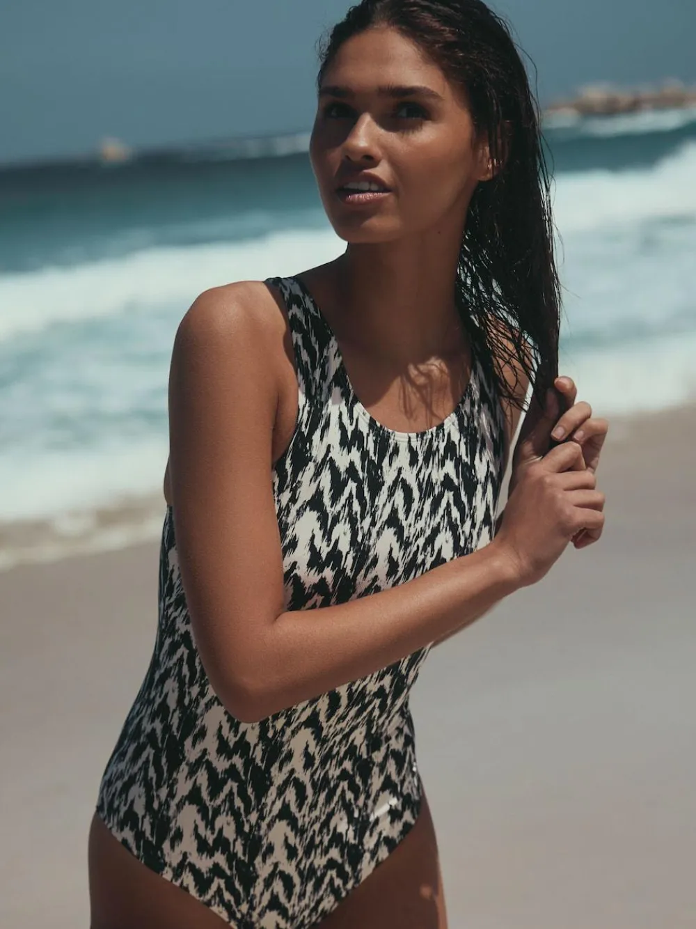 Next Essential High Neck Shaping Swimsuit^Women Swimwear