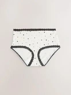 Next Midi Cotton Lace Knickers 4 Pack^Women Panties|All Lingerie