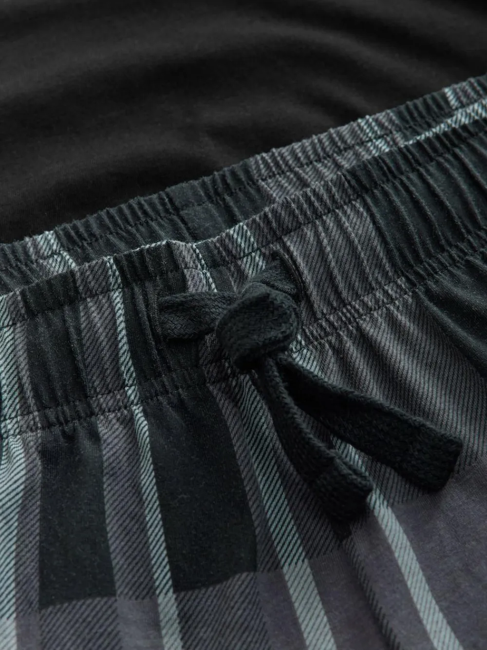 Next Black/Grey Check Long Sleeve 100% Cotton Pyjamas Set^ Pyjamas|Nightwear