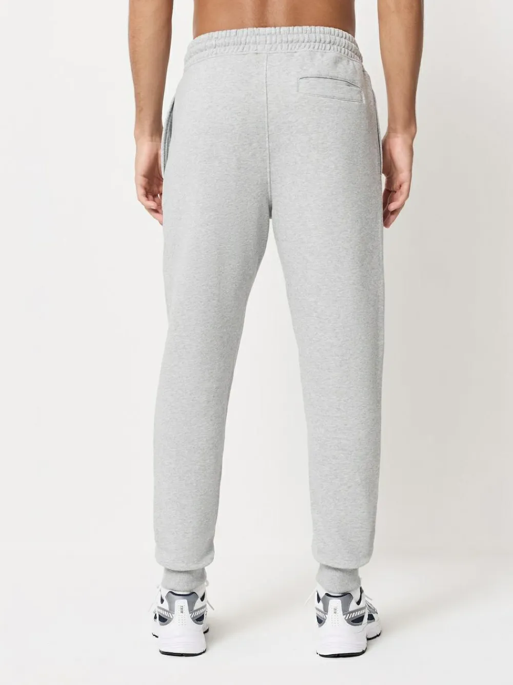 Outlet Next Slim Fit Brushback Heavyweight 2 Pack Joggers Black/Grey Marl