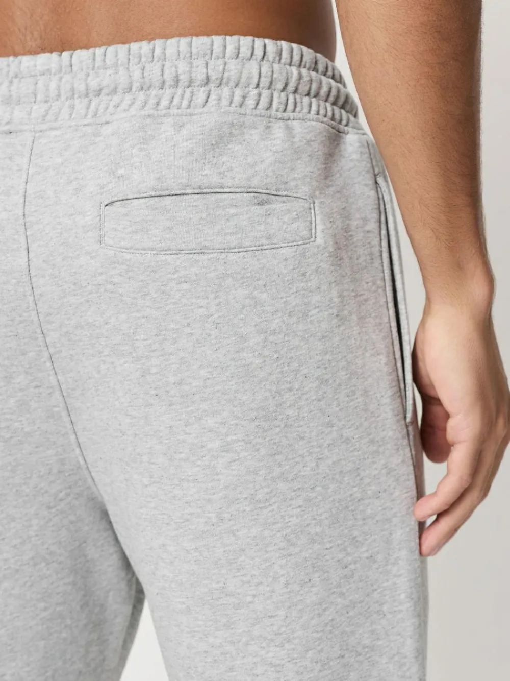 Outlet Next Slim Fit Brushback Heavyweight 2 Pack Joggers Black/Grey Marl