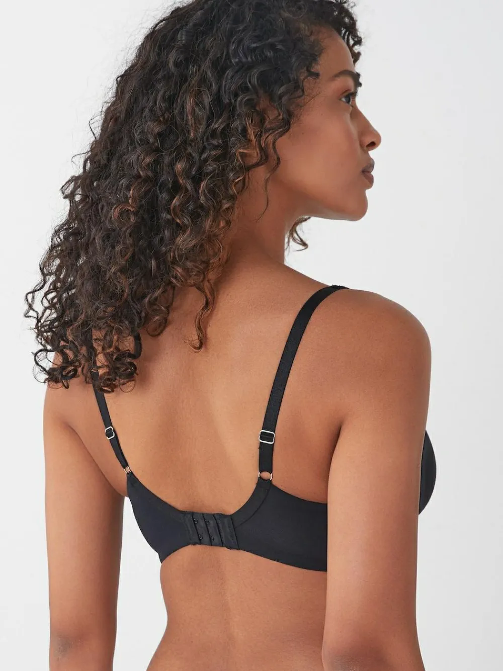 Discount Next Non Pad Full Cup DD+ Cotton Blend Ultimate Comfort Bras 3 Pack Black/Grey Marl/White
