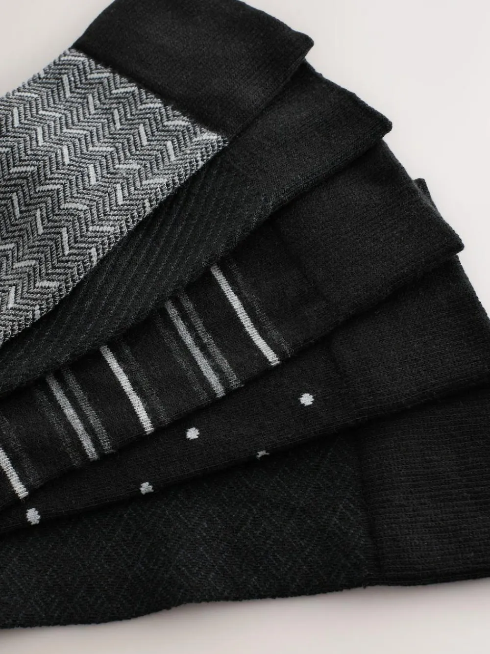 Outlet Next Pattern Smart Socks 5 Pack Black/Grey