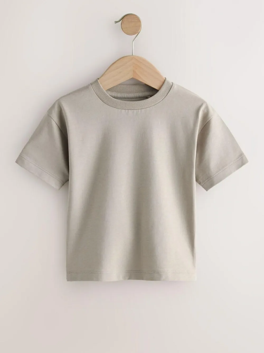 Best Next Black/Grey/Brown/Stone/White Short Sleeve T-Shirts 5 Pack (3mths-7yrs)
