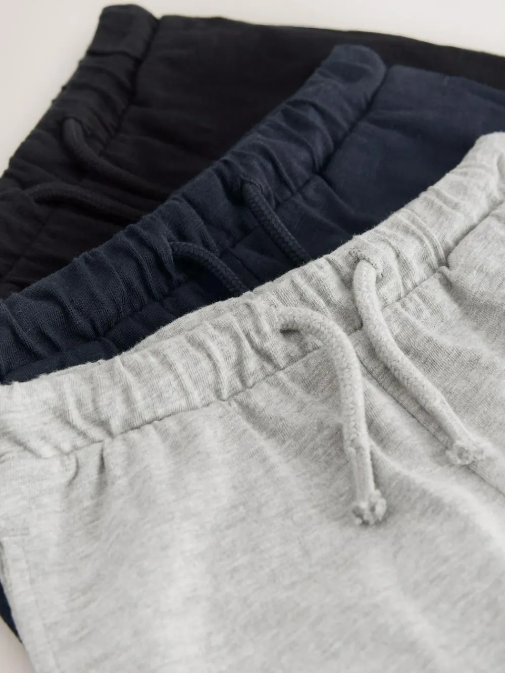 Next Black/Grey/Navy Blue Lightweight Shorts 3 Pack (3mths-7yrs)