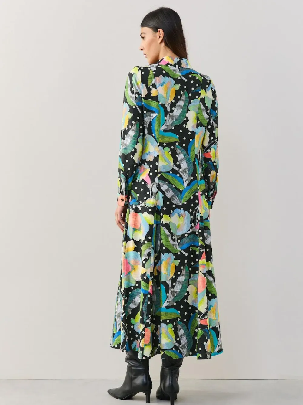 Next Long Sleeve Midi Shirt Dress^Women Midi Dresses