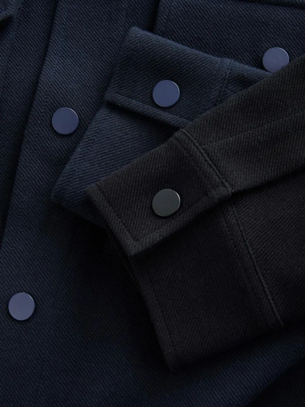 Sale Next Jersey Twill Popper Shackets 2 Pack Black/Navy Blue