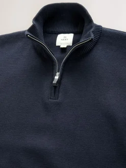 Next N.Premium 100% Cotton Regular Fit Premium Quarter Zip Jumpers 2 Pack^ Nightwear|Knitwear