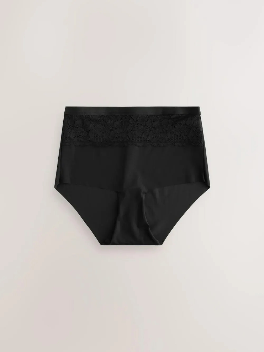 Next Black/Nude High Waist Lace Tummy Control Light Shaping Knickers 2 Pack