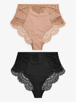 Next Tummy Control Lace Knickers 2 Pack^Women Panties