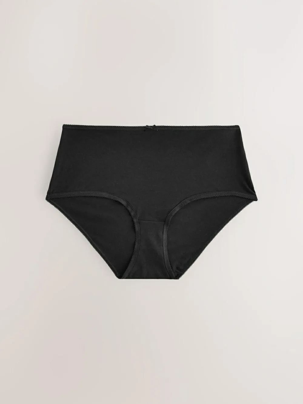 Hot Next Black/Pastel Rose Nude/White Midi Cotton Rich Knickers 5 Pack