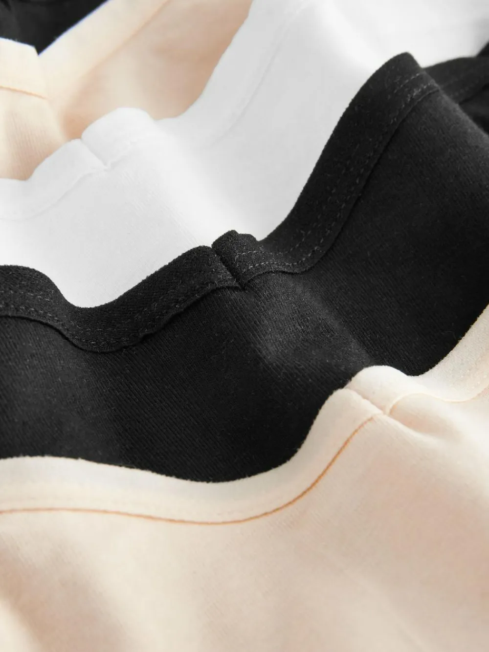 Sale Next Extra High Leg Cotton Rich Knickers 5 Pack Black/Pastel Rose Nude/White