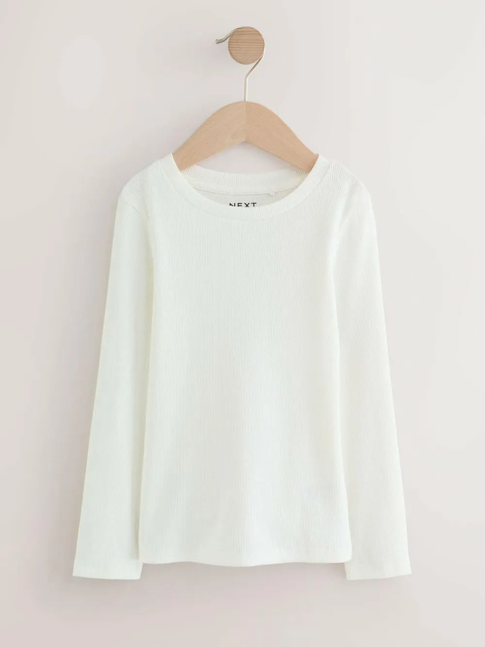 Clearance Next Black/Pink/White Long Sleeve Ribbed Tops 3 Pack (3-16yrs)