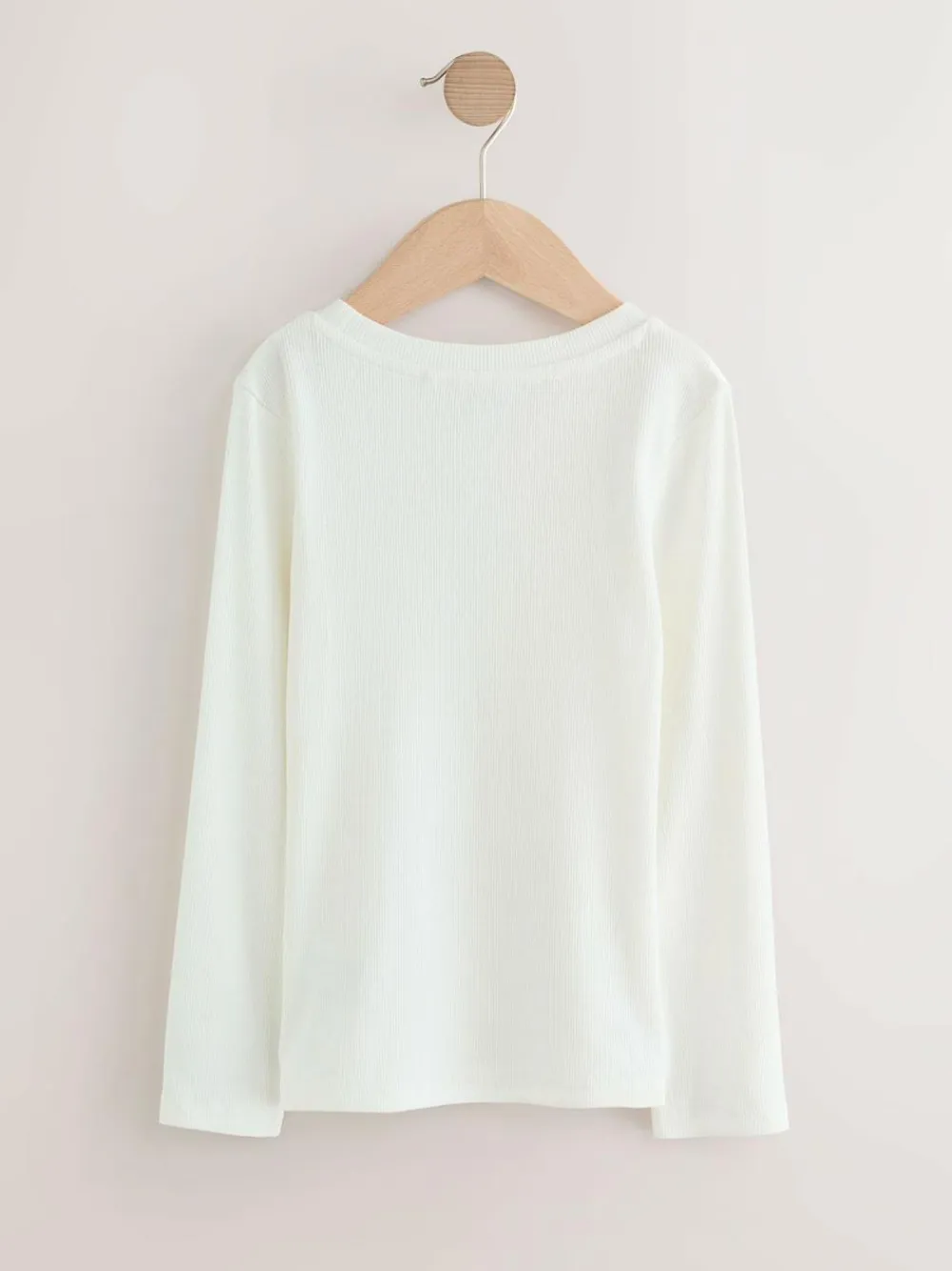 Clearance Next Black/Pink/White Long Sleeve Ribbed Tops 3 Pack (3-16yrs)