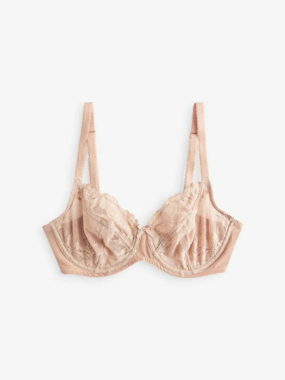 Discount Next Non Pad Balcony DD+ Lace Bras 2 Pack Black/Praline Nude