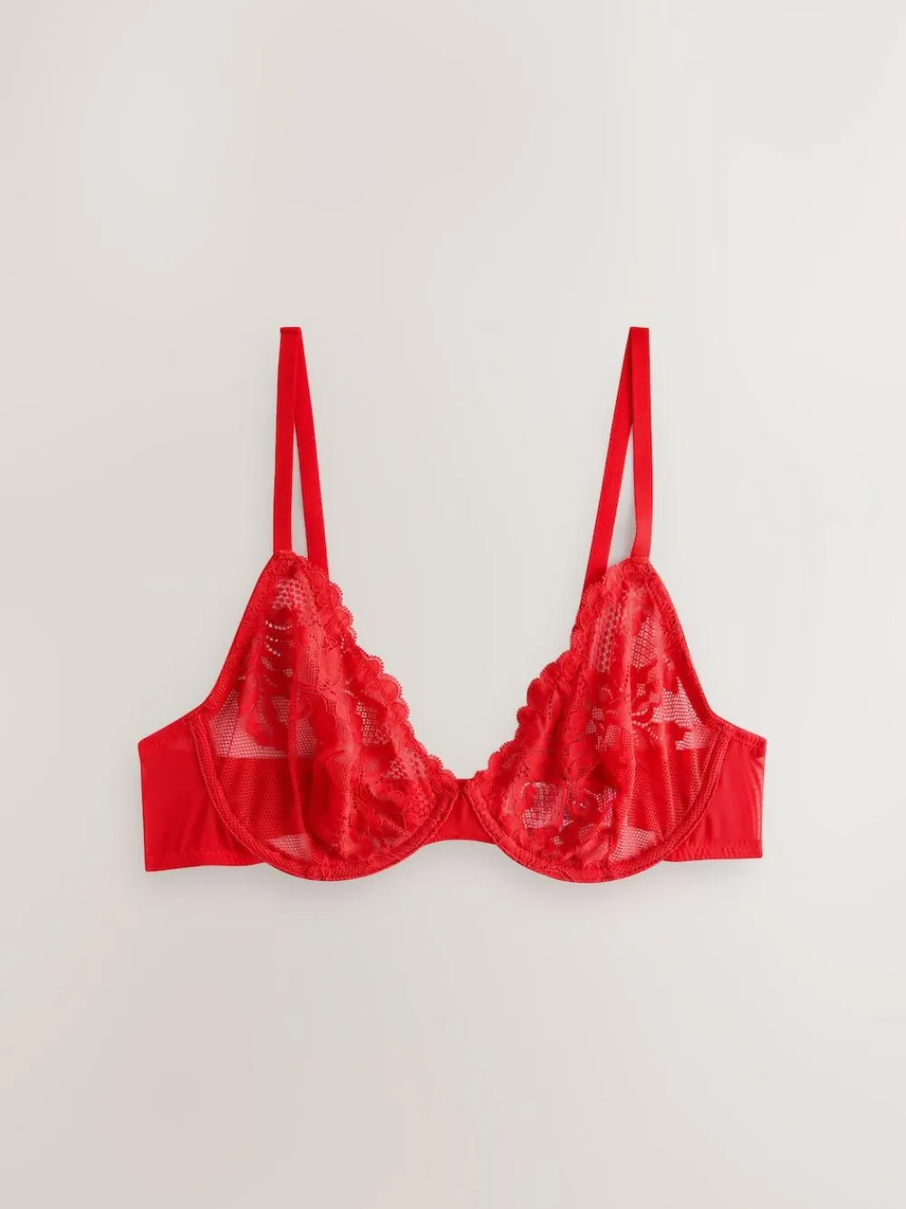 Sale Next Non Pad Full Cup Lace Bras 3 Pack Black/Red/Cream