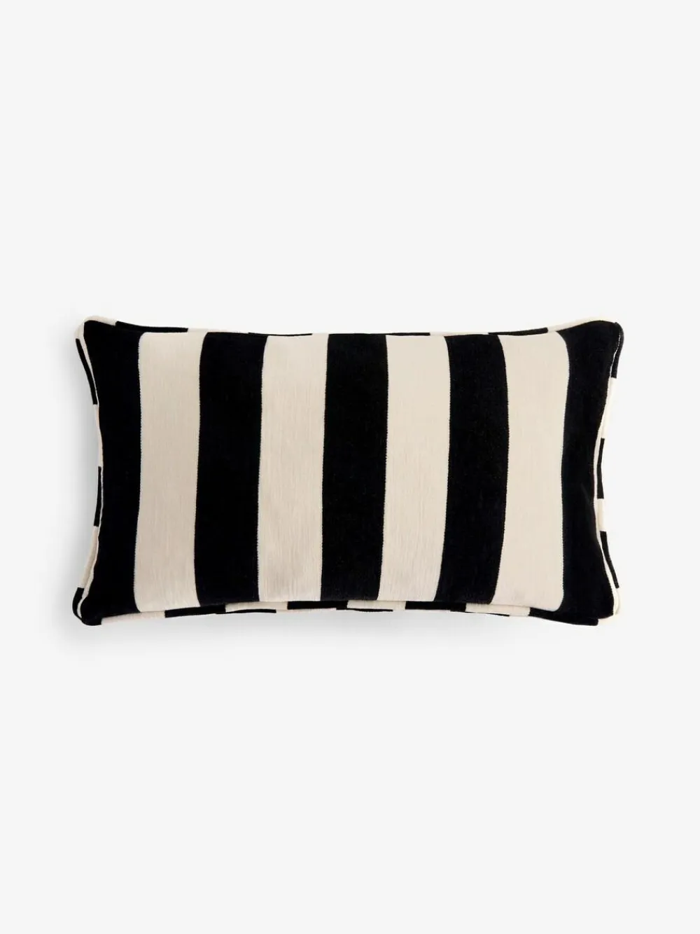 Outlet Next 50 x 30cm Chenille Stripe Cushion Black/White