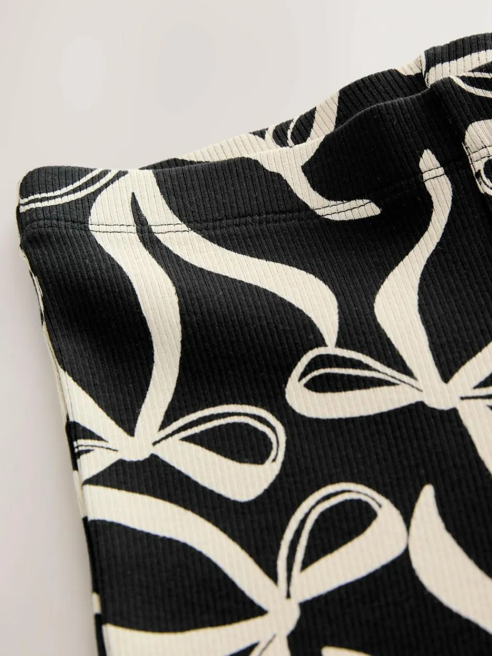Next Black/White Bow 1 Pack Rib Flare Leggings (3-16yrs)^ Pants & Leggings|Pants & Leggings
