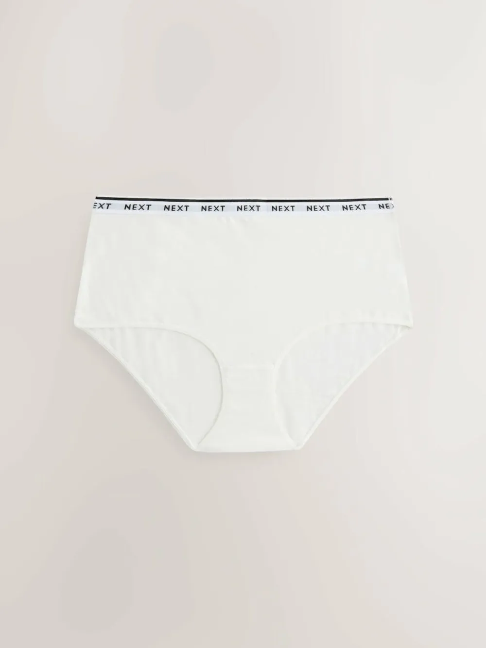 Next Black/White Floral Print Midi Cotton Logo Knickers 4 Pack^Women All Lingerie|Panties