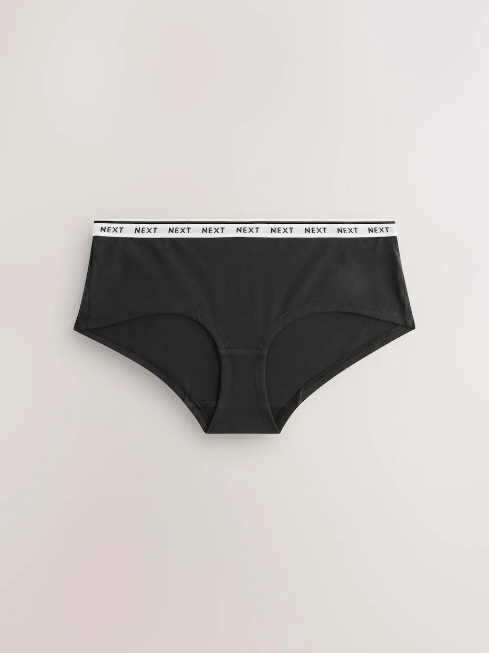 Next Short Cotton Logo Knickers 4 Pack Black/White Floral Print