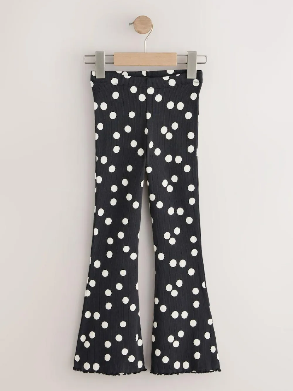Next Black/White Spot 1 Pack Rib Flare Leggings (3-16yrs)^ Pants & Leggings|Pants & Leggings