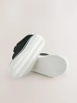 Next Black/White Standard Fit (F) Touch Fastening Skate Trainers^BOY Sneakers|Sneakers