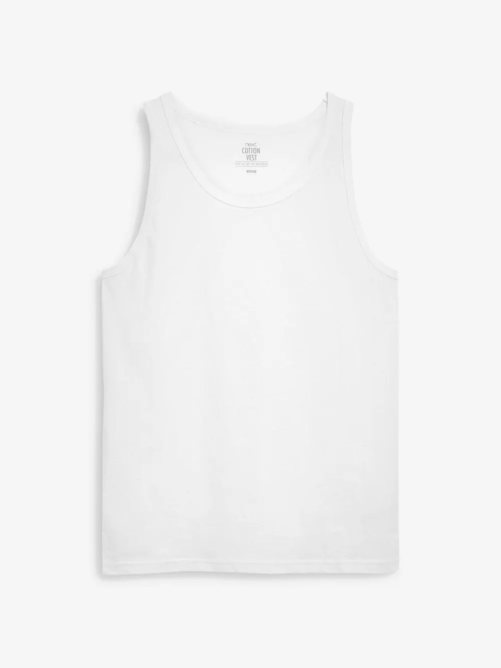Outlet Next 100% Cotton Layering Vests 5 Pack Black/White/Grey Marl/Navy Blue