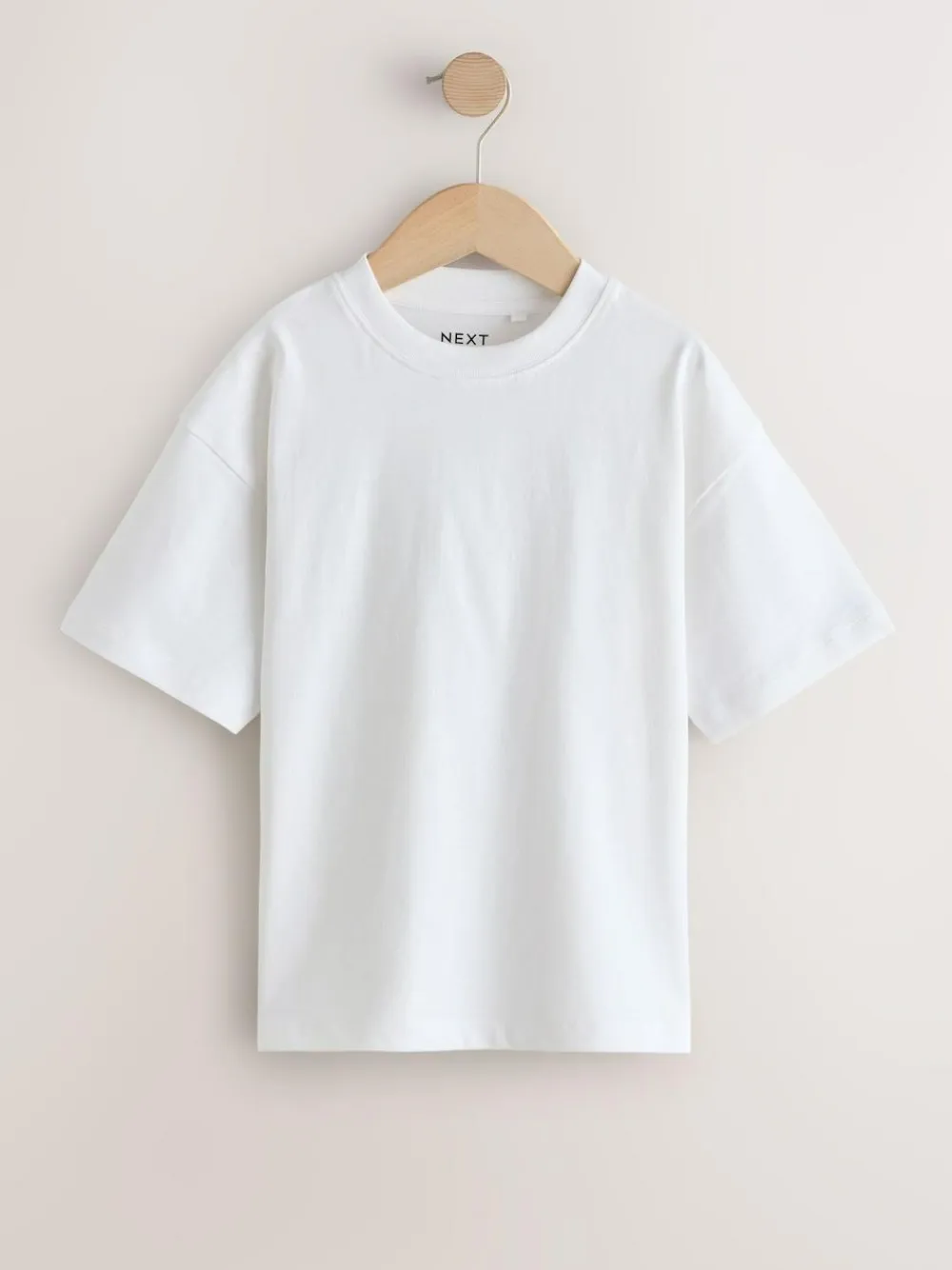 Discount Next Black/White/Grey/Khaki Relaxed Fit Short Sleeves T-Shirts 4 Pack (3-16yrs)