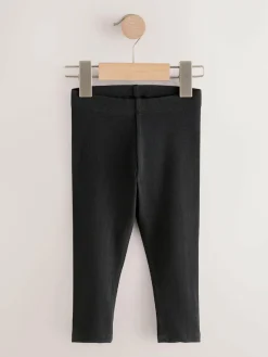 Hot Next Ribbed Leggings 5 Pack (3mths-7yrs) Black/White/Khaki Green